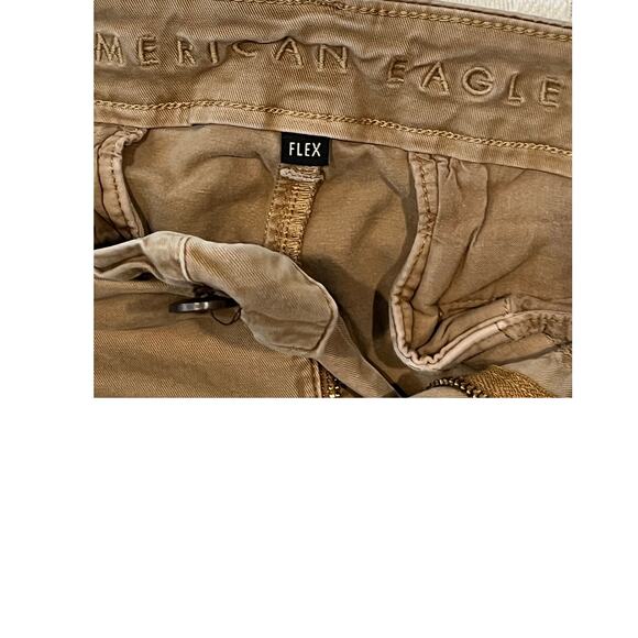 American Eagle Tan Relaxed Straight Jeans Mens 33x32 - Picture 3 of 5